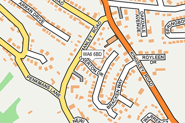 WA6 6BD map - OS OpenMap – Local (Ordnance Survey)