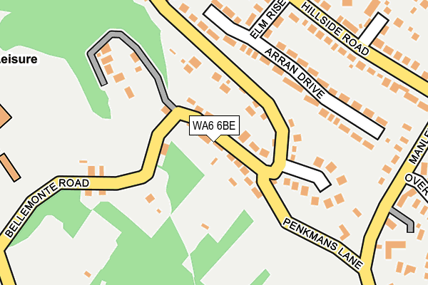 WA6 6BE map - OS OpenMap – Local (Ordnance Survey)