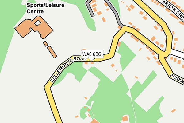 WA6 6BG map - OS OpenMap – Local (Ordnance Survey)