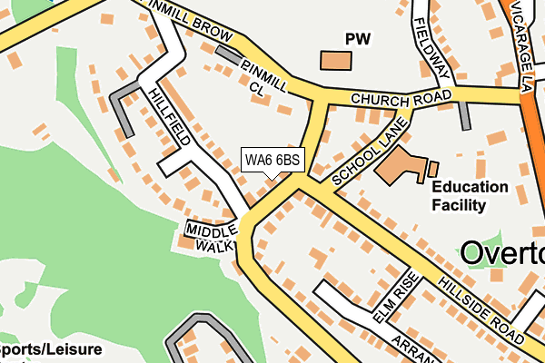Map of CHESHIRE COUNTRY PUBS LIMITED at local scale