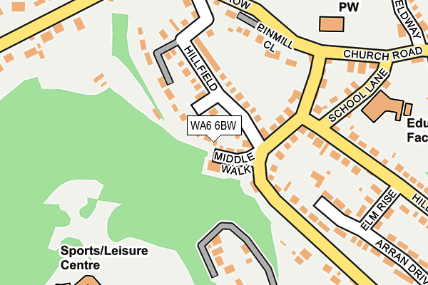 WA6 6BW map - OS OpenMap – Local (Ordnance Survey)