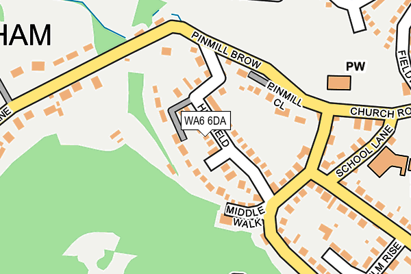 WA6 6DA map - OS OpenMap – Local (Ordnance Survey)