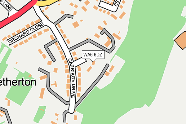 WA6 6DZ map - OS OpenMap – Local (Ordnance Survey)