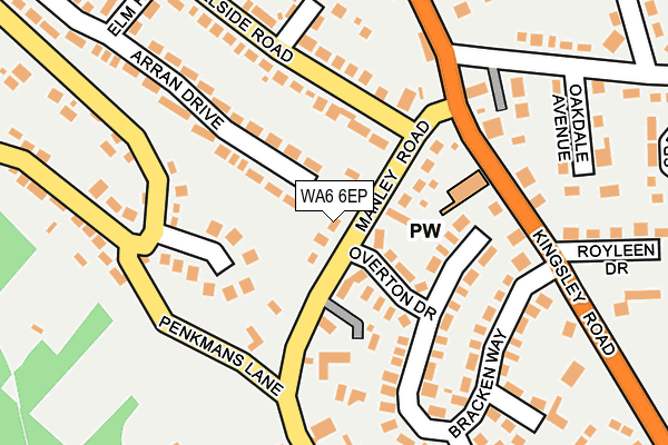 WA6 6EP map - OS OpenMap – Local (Ordnance Survey)