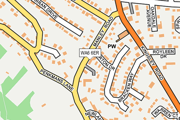 WA6 6ER map - OS OpenMap – Local (Ordnance Survey)