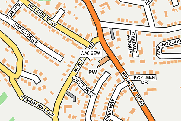 WA6 6EW map - OS OpenMap – Local (Ordnance Survey)