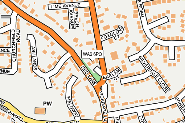 WA6 6PQ map - OS OpenMap – Local (Ordnance Survey)