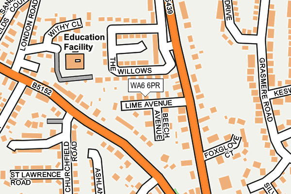 WA6 6PR map - OS OpenMap – Local (Ordnance Survey)