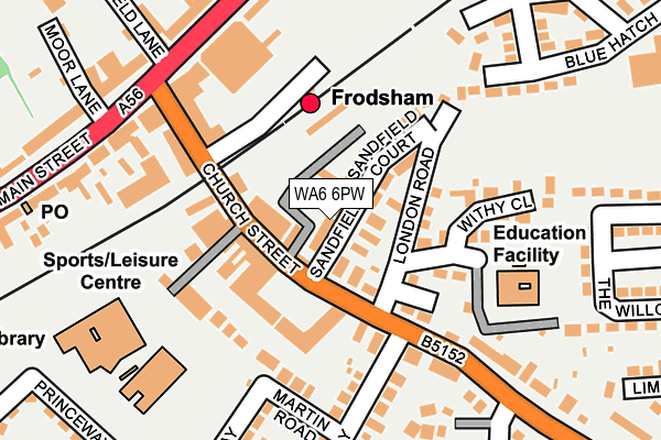 WA6 6PW map - OS OpenMap – Local (Ordnance Survey)