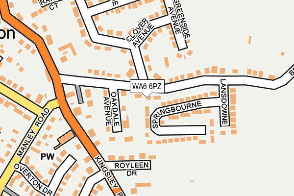 WA6 6PZ map - OS OpenMap – Local (Ordnance Survey)