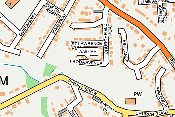WA6 6RE map - OS OpenMap – Local (Ordnance Survey)