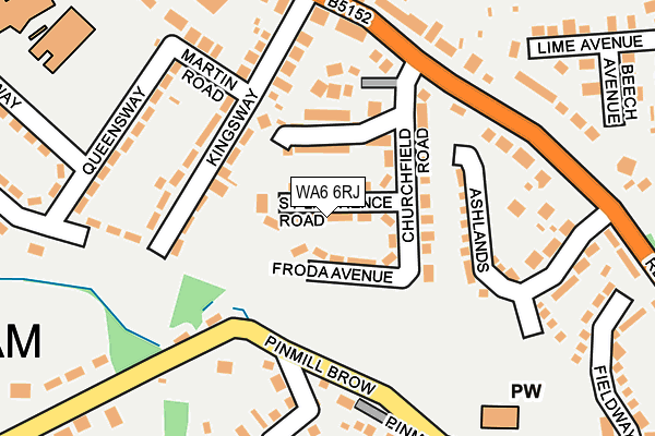 WA6 6RJ map - OS OpenMap – Local (Ordnance Survey)