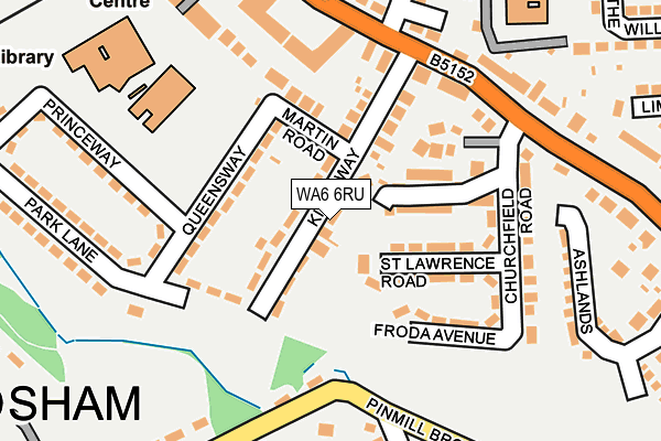 WA6 6RU map - OS OpenMap – Local (Ordnance Survey)