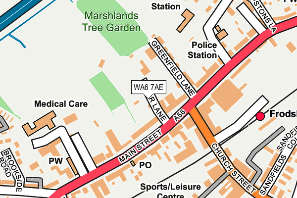 WA6 7AE map - OS OpenMap – Local (Ordnance Survey)