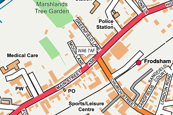 WA6 7AF map - OS OpenMap – Local (Ordnance Survey)