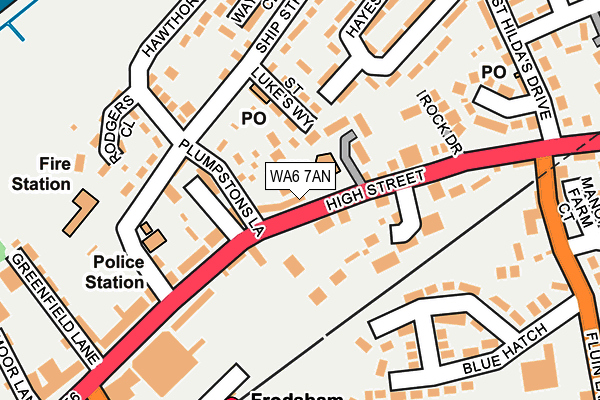 WA6 7AN map - OS OpenMap – Local (Ordnance Survey)
