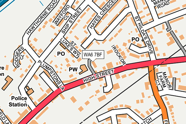 WA6 7BF map - OS OpenMap – Local (Ordnance Survey)