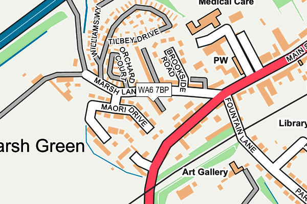 WA6 7BP map - OS OpenMap – Local (Ordnance Survey)