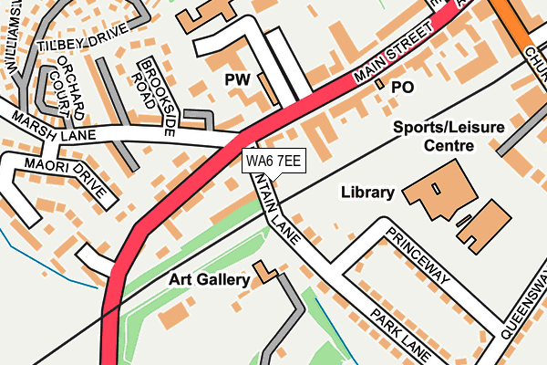 WA6 7EE map - OS OpenMap – Local (Ordnance Survey)