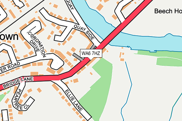 WA6 7HZ map - OS OpenMap – Local (Ordnance Survey)