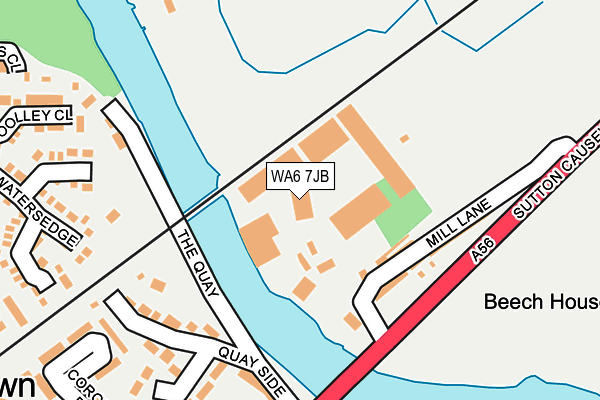 WA6 7JB map - OS OpenMap – Local (Ordnance Survey)