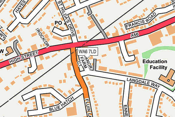 WA6 7LD map - OS OpenMap – Local (Ordnance Survey)