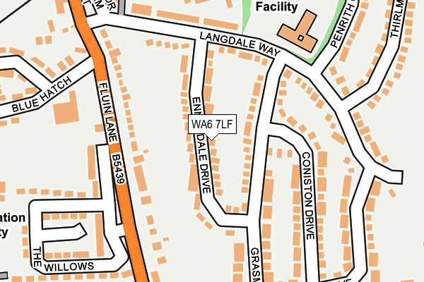 WA6 7LF map - OS OpenMap – Local (Ordnance Survey)
