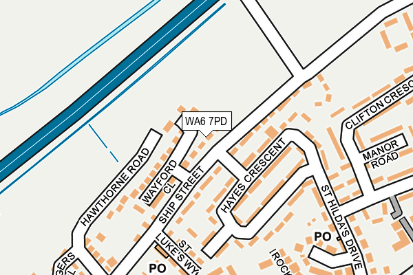 WA6 7PD map - OS OpenMap – Local (Ordnance Survey)