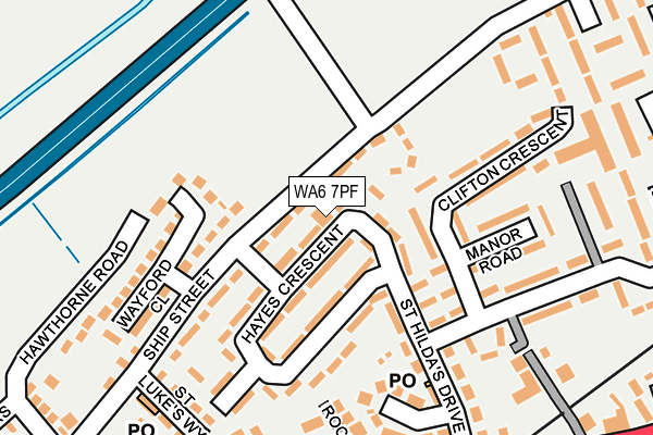 WA6 7PF map - OS OpenMap – Local (Ordnance Survey)