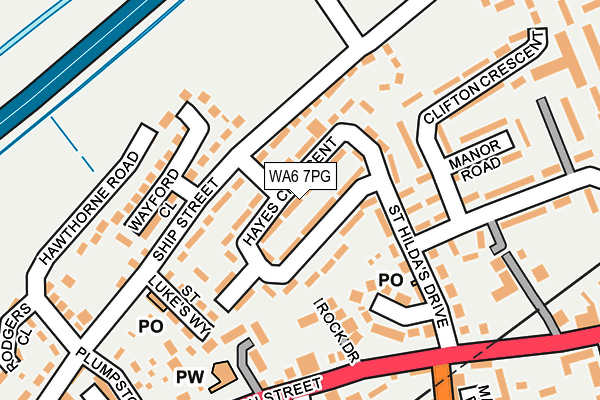 WA6 7PG map - OS OpenMap – Local (Ordnance Survey)