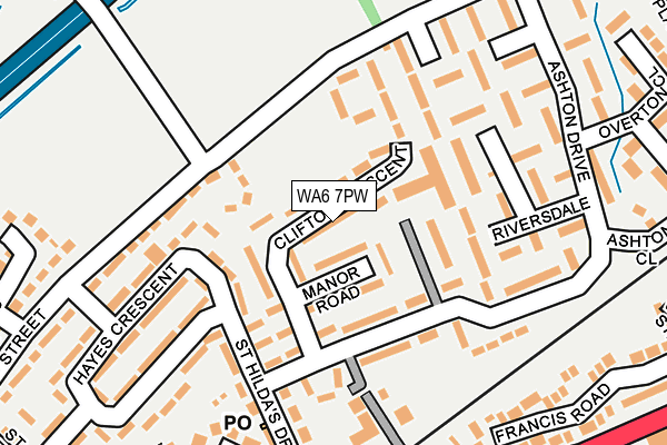 WA6 7PW map - OS OpenMap – Local (Ordnance Survey)