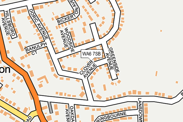 WA6 7SB map - OS OpenMap – Local (Ordnance Survey)