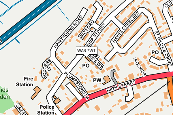 WA6 7WT map - OS OpenMap – Local (Ordnance Survey)