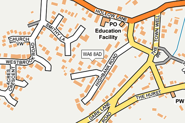 WA6 8AD map - OS OpenMap – Local (Ordnance Survey)