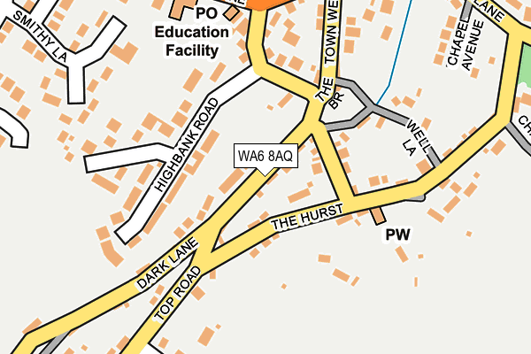WA6 8AQ map - OS OpenMap – Local (Ordnance Survey)