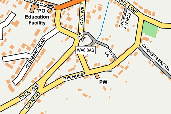 WA6 8AS map - OS OpenMap – Local (Ordnance Survey)