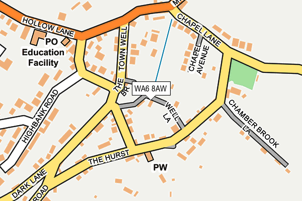 WA6 8AW map - OS OpenMap – Local (Ordnance Survey)