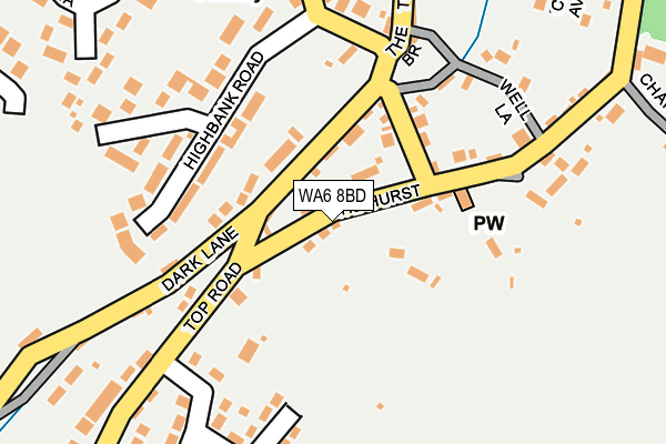 WA6 8BD map - OS OpenMap – Local (Ordnance Survey)