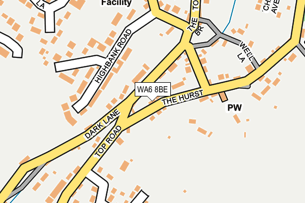 WA6 8BE map - OS OpenMap – Local (Ordnance Survey)
