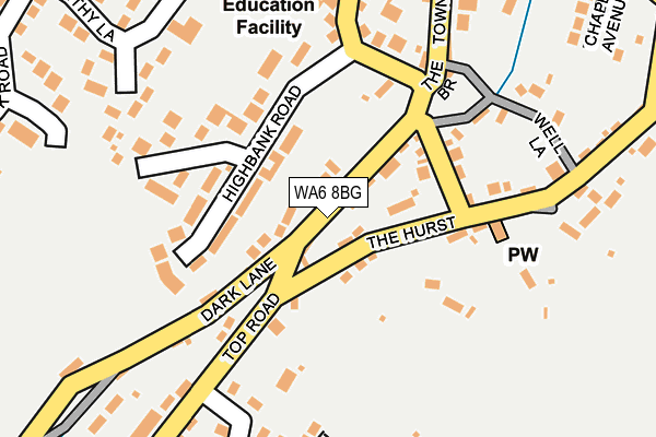 WA6 8BG map - OS OpenMap – Local (Ordnance Survey)