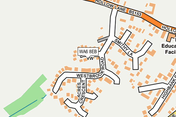 WA6 8EB map - OS OpenMap – Local (Ordnance Survey)