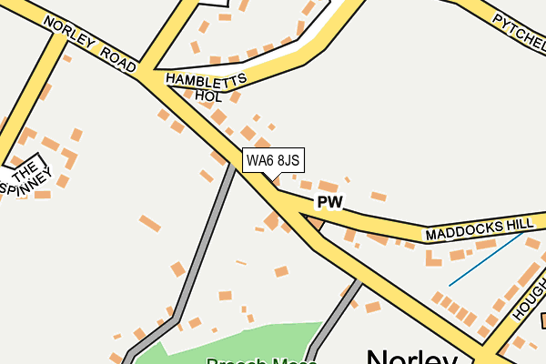 WA6 8JS map - OS OpenMap – Local (Ordnance Survey)