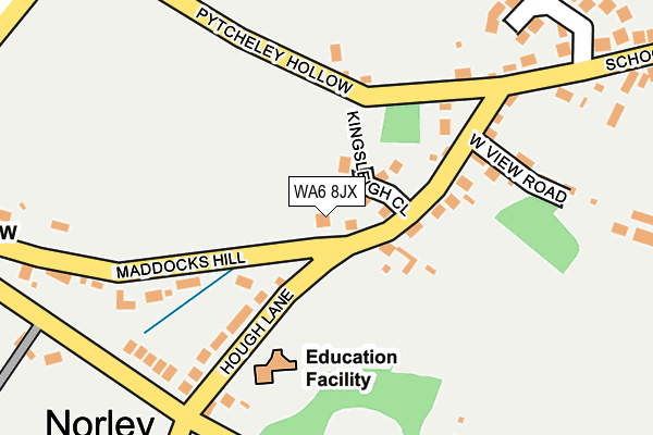 WA6 8JX map - OS OpenMap – Local (Ordnance Survey)
