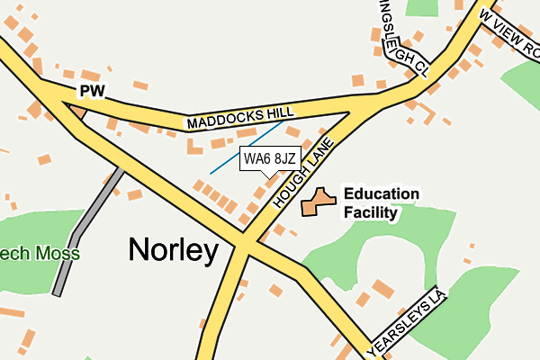 WA6 8JZ map - OS OpenMap – Local (Ordnance Survey)