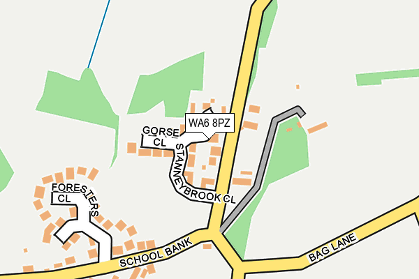 WA6 8PZ map - OS OpenMap – Local (Ordnance Survey)