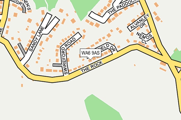 WA6 9AS map - OS OpenMap – Local (Ordnance Survey)