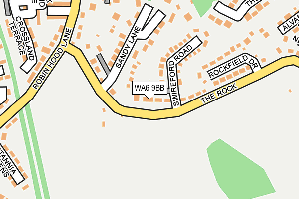 WA6 9BB map - OS OpenMap – Local (Ordnance Survey)