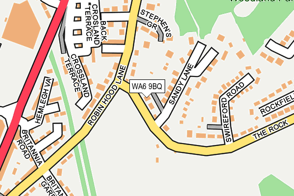 WA6 9BQ map - OS OpenMap – Local (Ordnance Survey)