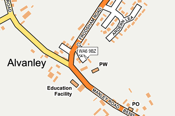 WA6 9BZ map - OS OpenMap – Local (Ordnance Survey)