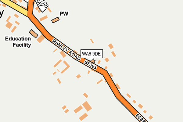 WA6 9DE map - OS OpenMap – Local (Ordnance Survey)